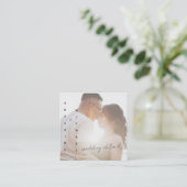 Carte D'accompagnement Site mariage QR Code Photo moderne RSVP Mariage (Debout devant)