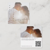 Carte D'accompagnement Site mariage QR Code Photo moderne RSVP Mariage (Devant / Derrière)