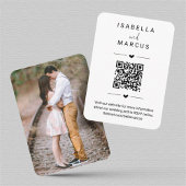 Carte D'accompagnement Site mariage QR Code Photo - Registre RSVP etc