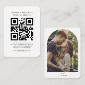 Carte D'accompagnement Site mariage QR Code Photo RSVP (Devant / Derrière)