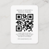 Carte D'accompagnement Site mariage QR Code Photo RSVP (Devant)