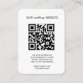 Carte D'accompagnement Site mariage | QR Code photo RSVP (Dos)