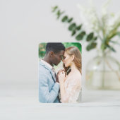 Carte D'accompagnement Site mariage | QR Code photo RSVP (Debout devant)
