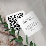 Carte D'accompagnement Site mariage QR Code RSVP minimaliste en ligne<br><div class="desc">Mariage Site Web QR Code RSVP Online Minimalist Carte de boîtier</div>