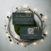 Carte D'accompagnement Site mariage QR Code Vins forestiers enchantés