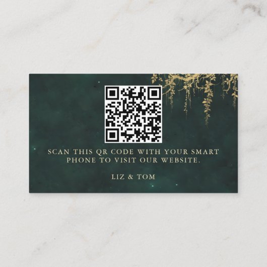 Carte D'accompagnement Site mariage QR Code Vins forestiers enchantés (Dos)