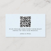Carte D'accompagnement Site mariage QR Code Winter Ice Blue Mariage (Dos)