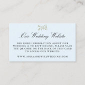 Carte D'accompagnement Site mariage QR Code Winter Ice Blue Mariage (Devant)