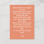 Carte D'accompagnement Site mariage + QR Hibiscus Serenade Paradise (Dos)