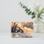 Carte D'accompagnement Site mariage QR Overlay Photo Black (Debout devant)