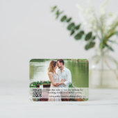 Carte D'accompagnement Site mariage QR Overlay Photo Terracotta (Debout devant)