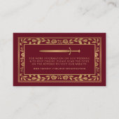 Carte D'accompagnement Site Mariage Red Royal Sword RSVP QR Code (Devant)