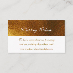Carte D'accompagnement Site mariage Royal White Golden Shiny
