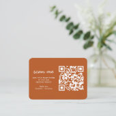 Carte D'accompagnement Site mariage RSVP Online QR Code Terracotta (Debout devant)