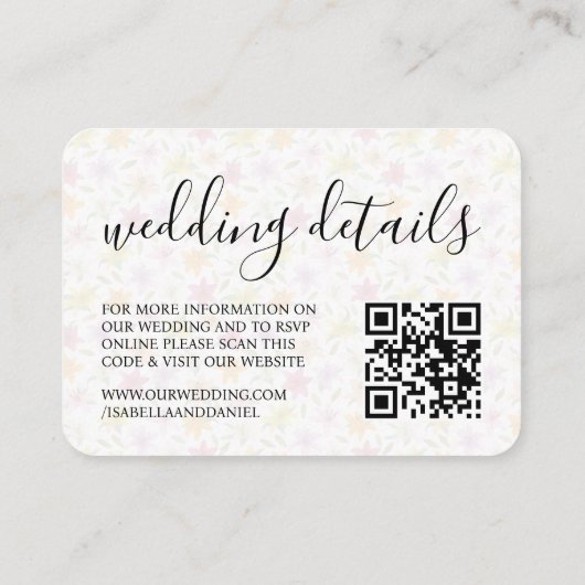 Carte D'accompagnement Site mariage | RSVP QR Code Lys tropicales Photo (Dos)