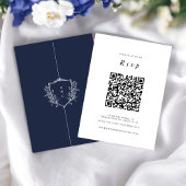 Carte D'accompagnement Site mariage | RSVP QR Code Marine Photo
