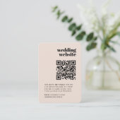 Carte D'accompagnement Site mariage | RSVP QR Code Photo Retro (Debout devant)