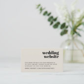 Carte D'accompagnement Site mariage | RSVP Scannable QR Code Retro (Debout devant)