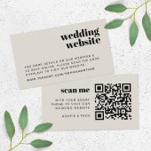Carte D'accompagnement Site mariage | RSVP Scannable QR Code Retro