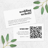 Carte D'accompagnement Site mariage | RSVP Scannable QR Code Retro