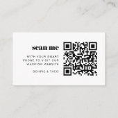 Carte D'accompagnement Site mariage | RSVP Scannable QR Code Retro (Dos)