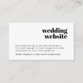 Carte D'accompagnement Site mariage | RSVP Scannable QR Code Retro (Devant)