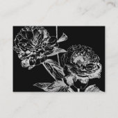 Carte D'accompagnement Site mariage RSVP Simple Floral Argent Noir (Dos)