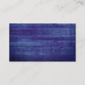 Carte D'accompagnement Site mariage Rustic Blue Wood (Dos)
