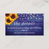 Carte D'accompagnement Site mariage Rustic Blue Wood (Devant)