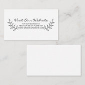 Carte D'accompagnement Site Mariage Rustic Laurels (Devant / Derrière)