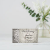 Carte D'accompagnement Site Mariage Rustic Wood Filigree | gris (Debout devant)