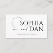 Carte D'accompagnement Site Mariage tout simplement minimal (Devant)