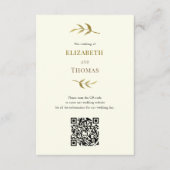 Carte D'accompagnement Site mariage traditionnel moderne code qr (Devant)
