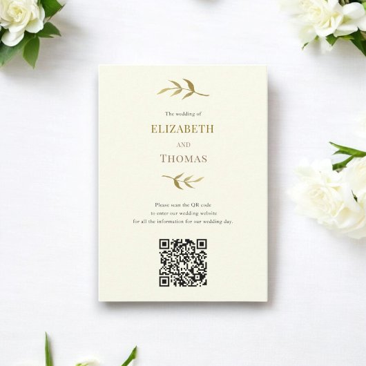 Carte D'accompagnement Site mariage traditionnel moderne code qr