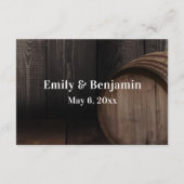 Carte D'accompagnement Site mariage Typographie Baril de bois (Dos)