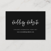 Carte D'accompagnement Site moderne contemporain de mariage noir (Devant)