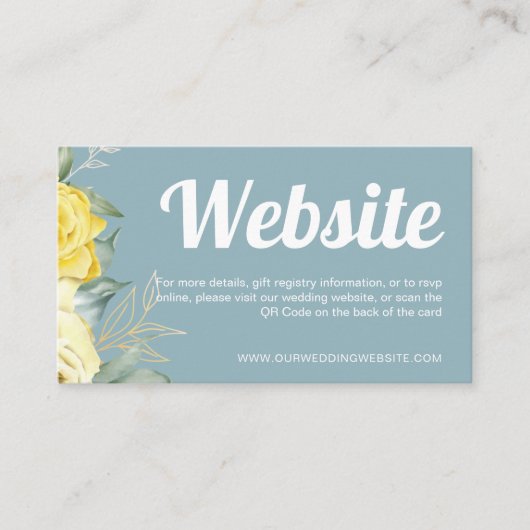 Carte D'accompagnement Site QR Code aquarelle jaune moderne simple (Devant)