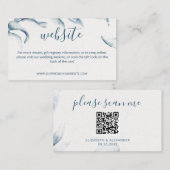 Carte D'accompagnement Site QR Code couleur bleue moderne simple (Devant / Derrière)