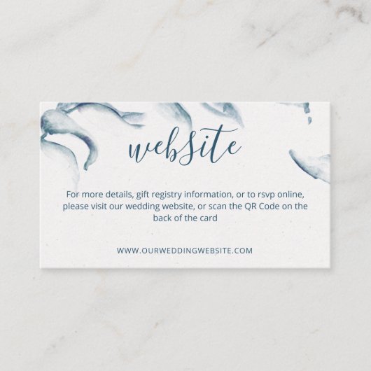 Carte D'accompagnement Site QR Code couleur bleue moderne simple (Devant)