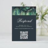 Carte D'accompagnement Site QR Code Enchanted Garden Wedding RSVP (Debout devant)