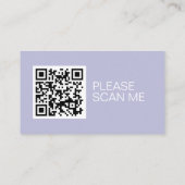Carte D'accompagnement Site QR Code minimum periwinkle simple mariage (Dos)