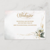 Carte D'accompagnement Site rose Gold Floral Mariage (Devant)