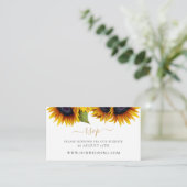 Carte D'accompagnement Site rustique élégant de tournesols mariage RSVP (Debout devant)