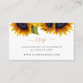 Carte D'accompagnement Site rustique élégant de tournesols mariage RSVP (Devant)