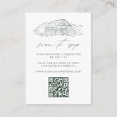 Carte D'accompagnement Site Web de Code QR de Réponse pour un Mariage dan (Devant)
