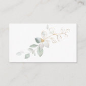Carte D'accompagnement Site Web de détails de mariage avec feuillage vert (Dos)