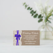 Carte D'accompagnement Site Web de la collection de Mariages Rustic Blue  (Debout devant)