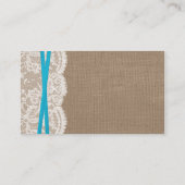 Carte D'accompagnement Site Web de la collection de Mariages Rustic Blue (Dos)