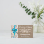 Carte D'accompagnement Site Web de la collection de Mariages Rustic Blue (Debout devant)