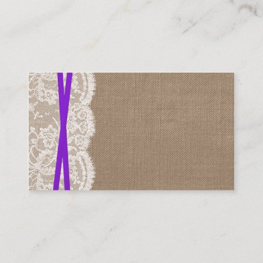 Carte D'accompagnement Site Web de la collection de Mariages Rustic Purpl (Dos)